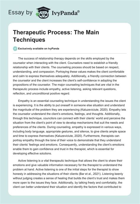 the therapeutic process essays and lectures Doc
